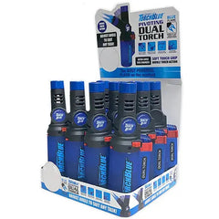 Pivot Head XXL Dual Torch Lighter - 12 Pieces Per Retail Ready Display 24697 TORCH BLUE