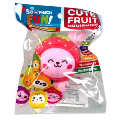 ITEM NUMBER 024708L SQUISH AND SQUEEZE SCENTED FRUIT BUDDY BALLS - STORE SURPLUS NO DISPLAY 12 PIECES PER PACK