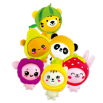 ITEM NUMBER 024708L SQUISH AND SQUEEZE SCENTED FRUIT BUDDY BALLS - STORE SURPLUS NO DISPLAY 12 PIECES PER PACK STORE SURPLUS