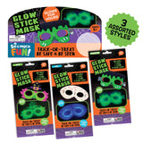 Glow In The Dark Halloween Mask & Glowstick - Store Surplus No Display - 6 Pieces Per Pack 24776L