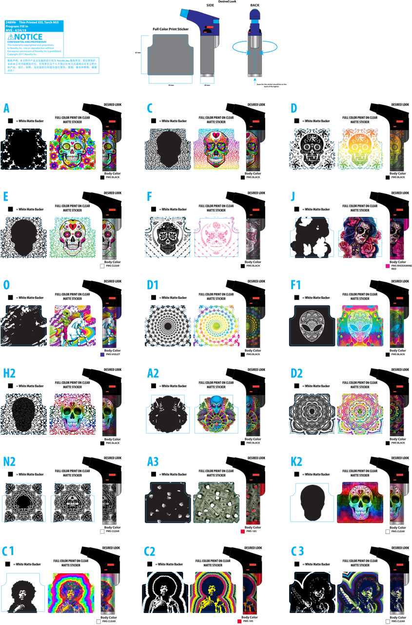 ITEM NUMBER 024899L THIN PRINTED XXL - STORE SURPLUS NO DISPLAY 18 PIECES PER PACK STORE SURPLUS