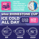 40OZ RHINESTONE CUP - STORE SURPLUS NO DISPLAY - 6 PIECES PER PACK 24911L