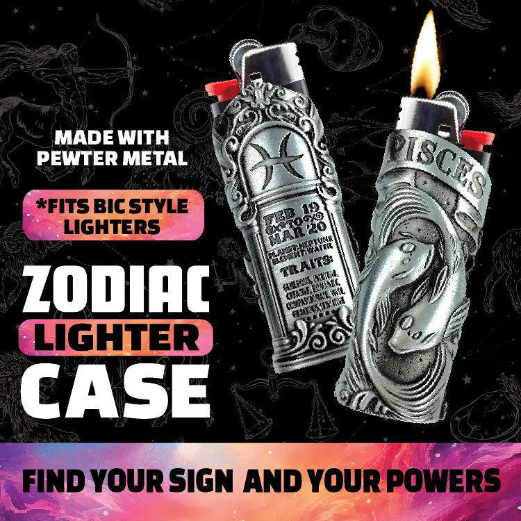 Zodiac Lighter Case - 12 Pieces Per Pack 24952L - Store Surplus No Display - 12 Pieces Per Pack 24952L STORE SURPLUS
