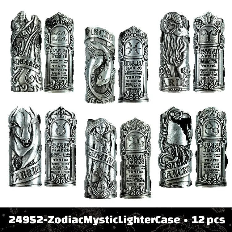 Zodiac Lighter Case - 12 Pieces Per Pack 24952L - Store Surplus No Display - 12 Pieces Per Pack 24952L STORE SURPLUS
