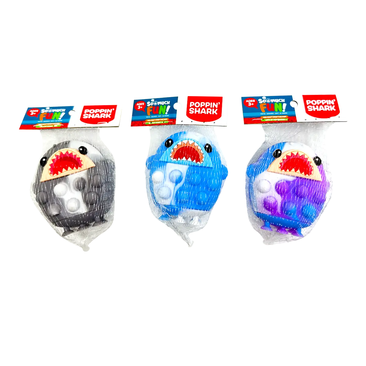 POPPIN' SHARK BALL - STORE SURPLUS NO DISPLAY - 12 PIECES PER PACK 25004L STORE SURPLUS