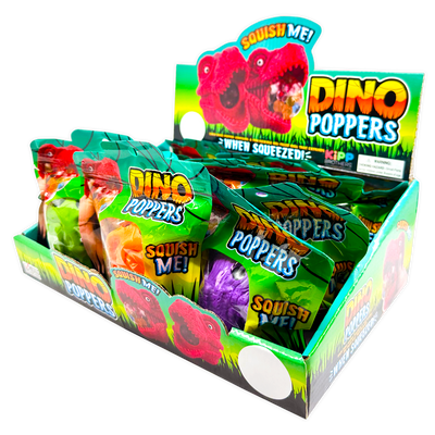 WHOLESALE SQUISHY DINO POPPERS 12 PIECES PER DISPLAY 25033