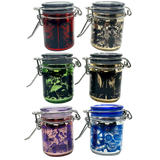 Small Metallic Glass Storage Jar - Store Surplus No Display - 6 Pieces Per Pack 25060L