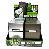 WHOLESALE METAL CIGARETTE BOX 8 PIECES PER DISPLAY 25061