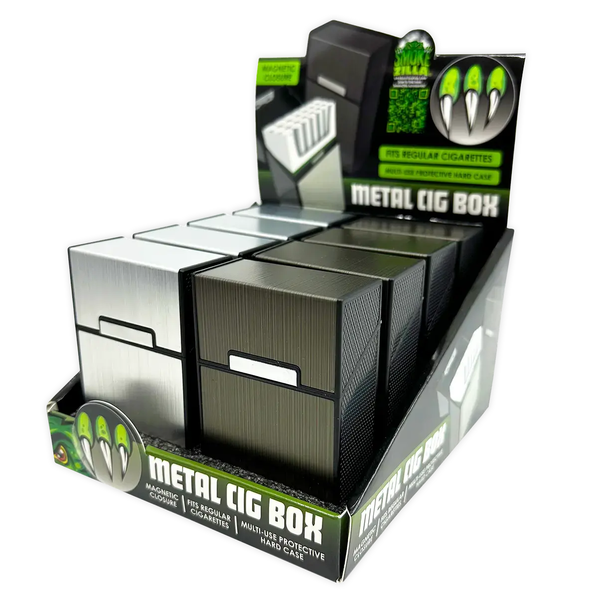 Metal Cigarette Box - 8 Pieces Per Retail Ready Display 25061 - NOVELTY INC WHOLESALE