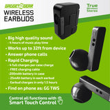 WHOLESALE PRINTED WIRELESS EARBUDS 6 PIECES PER DISPLAY 25062