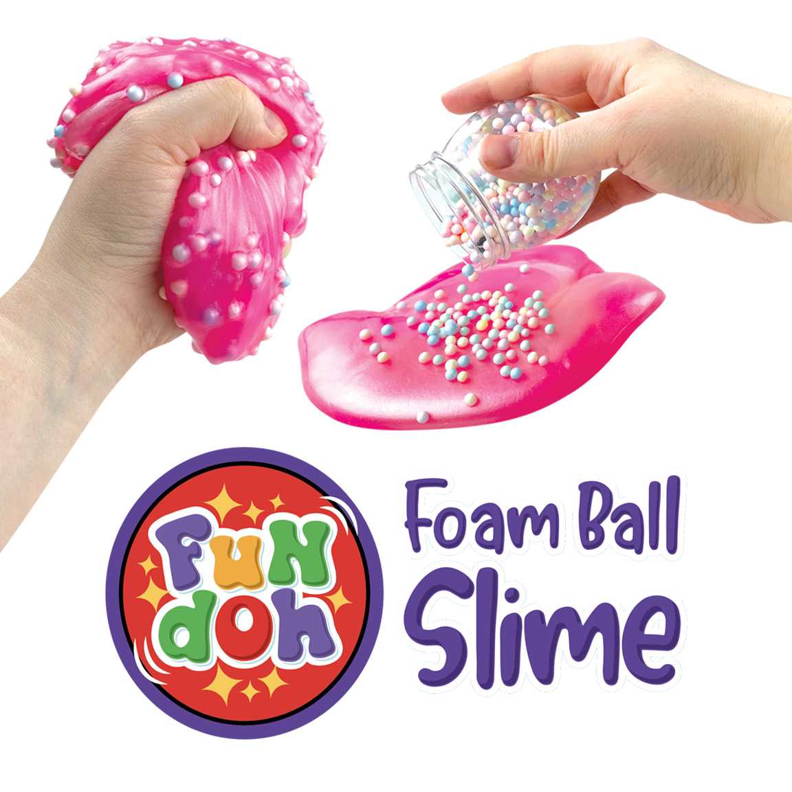 Fun Doh Foam Ball Slime - 12 Pieces Per Display 25066 – Novelty Closeout