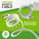 WHOLESALE 3FT MAGNETIC CLOTH CABLE VARIETY 6 PIECES PER DISPLAY 25070