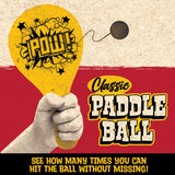 WHOLESALE CLASSIC PADDLE BALL 12 PIECES PER DISPLAY 25078