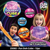 Fun Doh Squishy Cube - 12 Pieces Per Retail Ready Display 25082