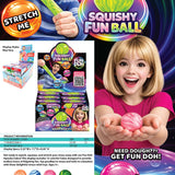 Fun Doh Squish and Squeeze Ball Toy - 12 Pieces Per Retail Ready Display 25084