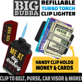 Big Bubba Dual Torch Lighter with Money Clip - Store Surplus No Display - 15 Pieces Per Pack 25088L STORE SURPLUS