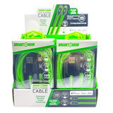 Charging Cable Glow In The Dark Assortment 10FT - 6 Pieces Per Retail Ready Display 25113