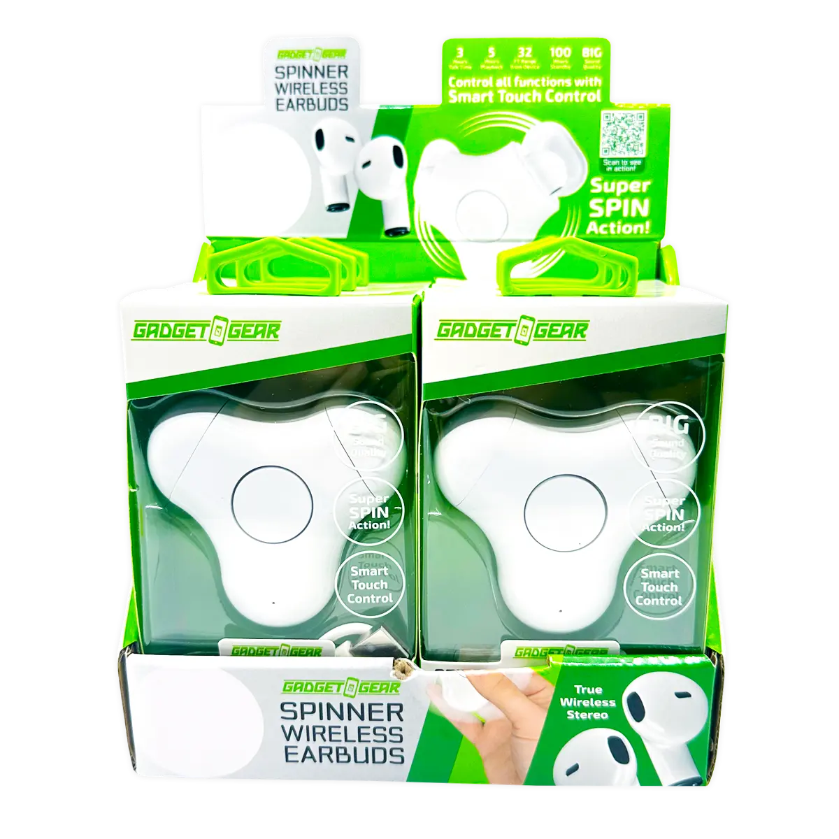 Wireless Earbuds with Fidget Spinner Case - 6 Pieces Per Retail Ready Display 25114 WHOLESALE