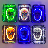 Light-Up Skull Glass Ashtray - Store Surplus No Display - 6 Per Pack 25121L