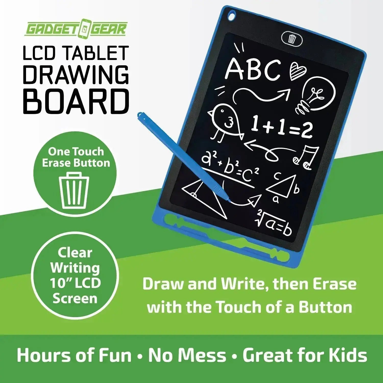 Reusable LCD Drawing Tablet - 6 Pieces Per Retail Ready Display 41798 GADGET GEAR