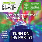 Mood Light USB-C Phone Disco Ball - 6 Pieces Per Retail Ready Display 25131 WHOLESALE