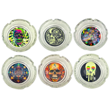 Glow in The Dark Glass Ashtray - Store Surplus No Display - 6 Pieces Per Pack 25135L