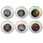 Glow in The Dark Glass Ashtray - Store Surplus No Display - 6 Pieces Per Pack 25136L STORE SURPLUS