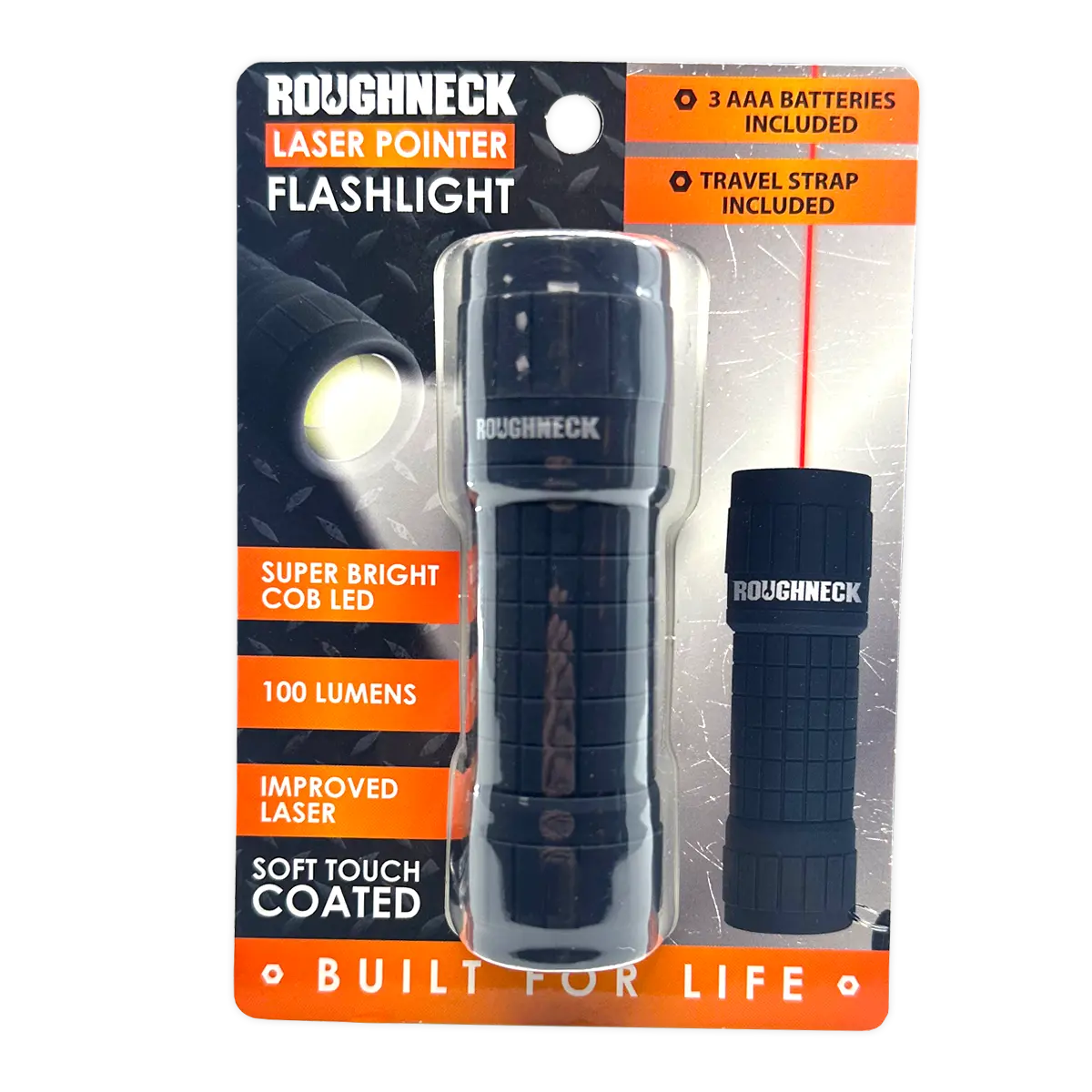 LED Laser Pointer Flashlight with Soft Touch Coating - Store Surplus No Display- 6 Pieces Per Pack - 25149L STORE SURPLUS