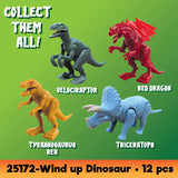 Wind-Up Dinosaur Toy - Store Surplus No Display - 12 Pieces Per Pack 25172L STORE SURPLUS