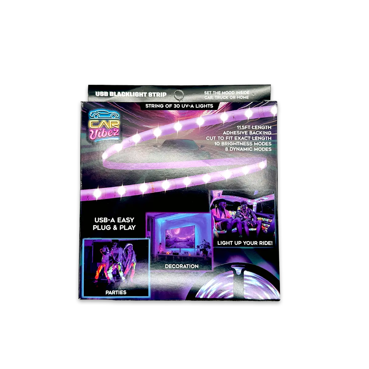 USB Blacklight Strip with Remote 11.5FT - 6 Pieces Per Retail Ready Display 25244 WHOLESALE