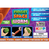 Fidget Space Worm Toy - 12 Pieces Per Retail Ready Display 25246 WHOLESALE