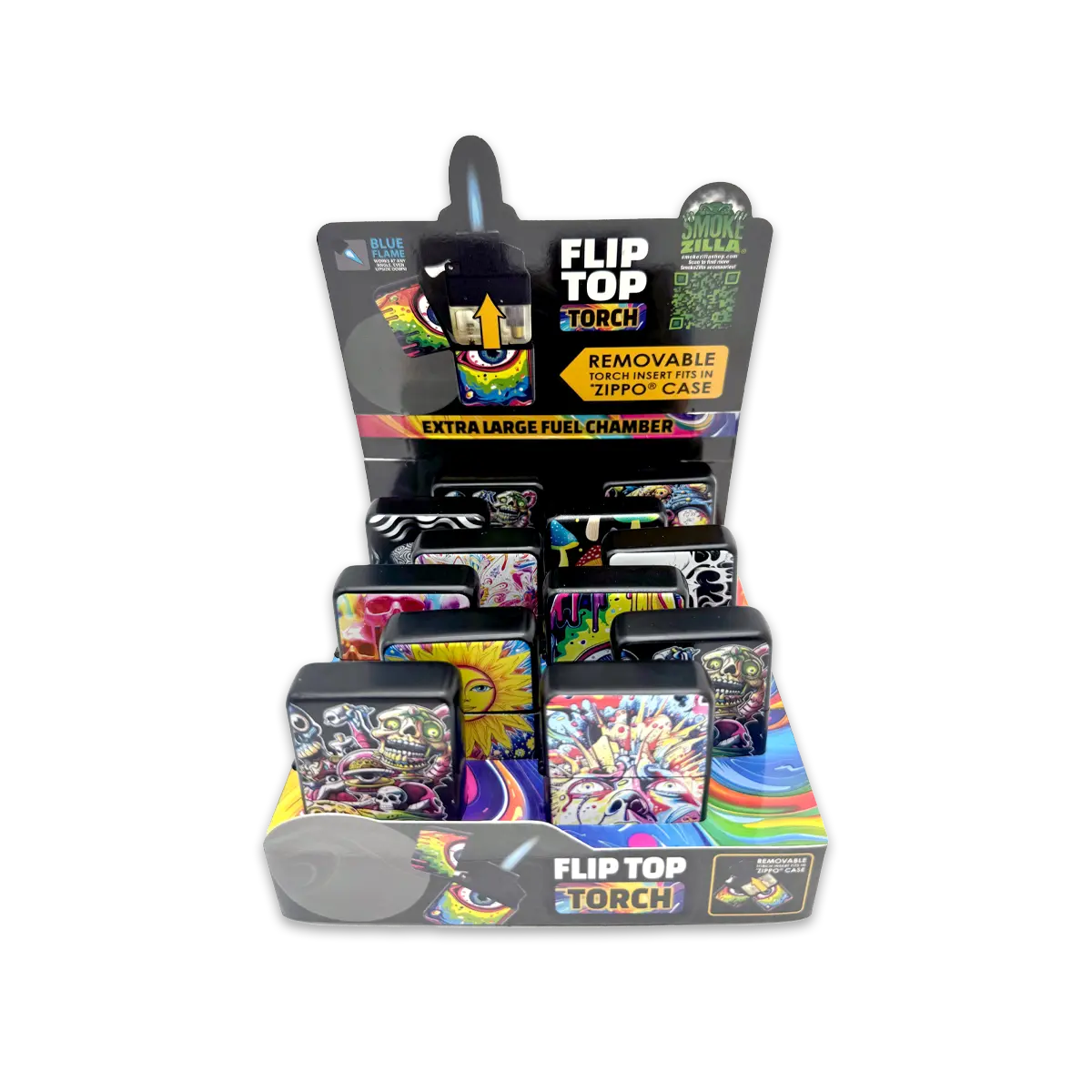 Mind Bending Metal Flip Torch Lighter - 12 Pieces Per Retail Ready Display 25259 - NOVELTY INC WHOLESALE
