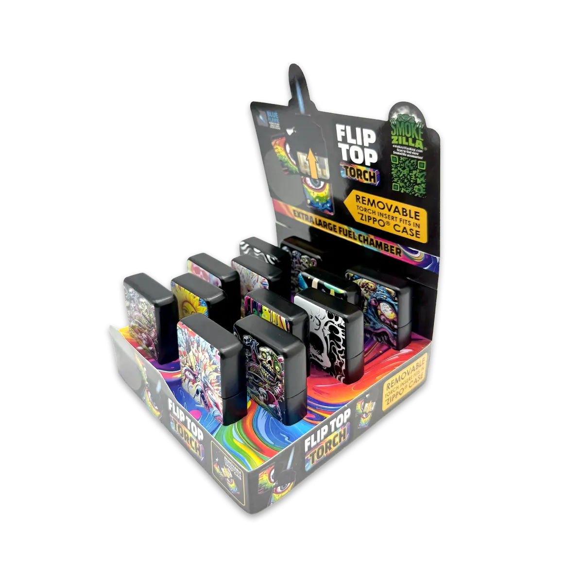 Mind Bending Metal Flip Torch Lighter - 12 Pieces Per Retail Ready Display 25259 - NOVELTY INC WHOLESALE