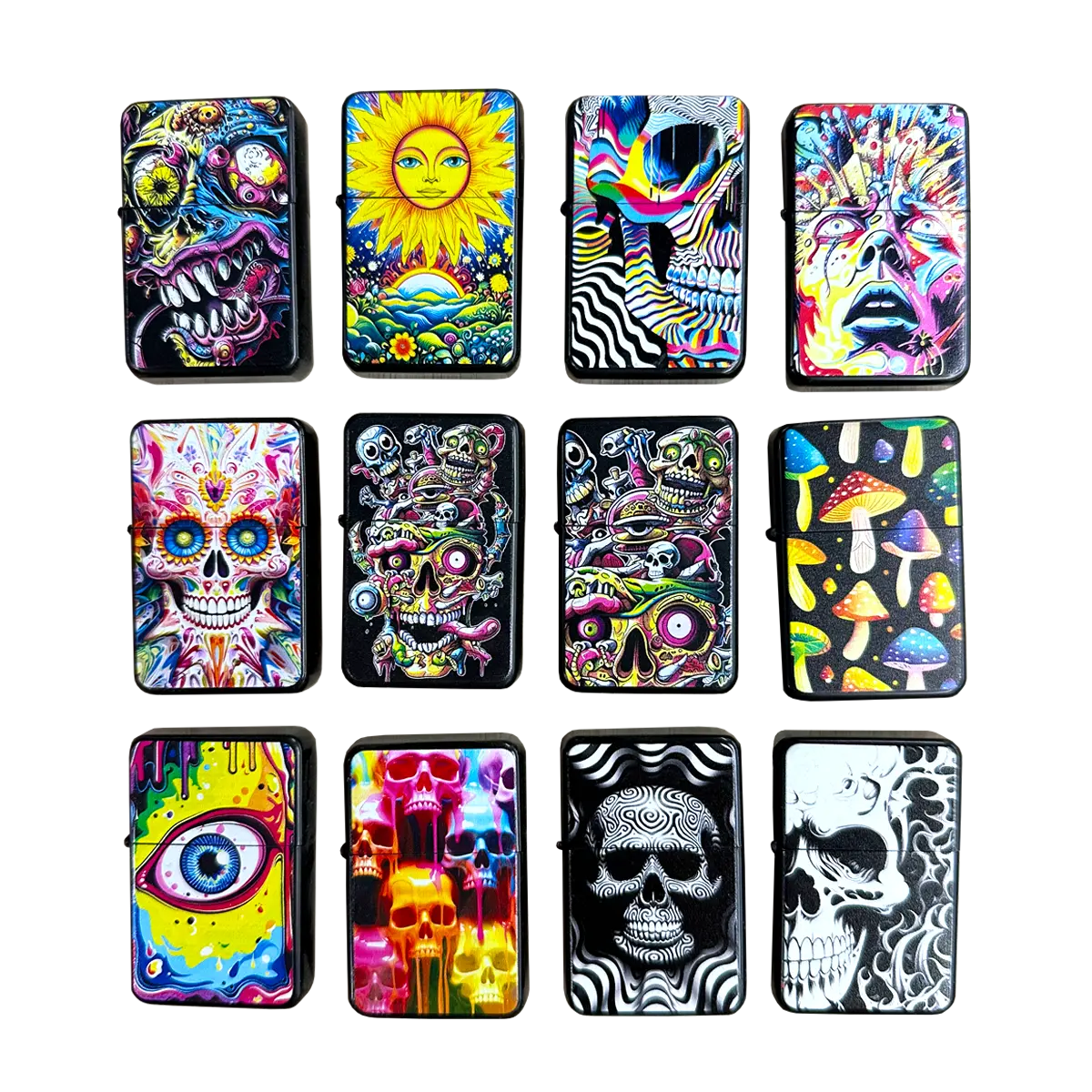 Mind Bending Metal Flip Torch Lighter - 12 Pieces Per Retail Ready Display 25259 - NOVELTY INC WHOLESALE