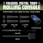 Folding Metal Tray Rolling Console - Store Surplus No Display - 6 Pieces Per Pack 25267L STORE SURPLUS