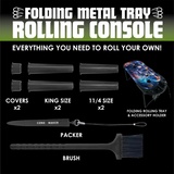 Folding Metal Tray Rolling Console - Store Surplus No Display - 6 Pieces Per Pack 25267L STORE SURPLUS
