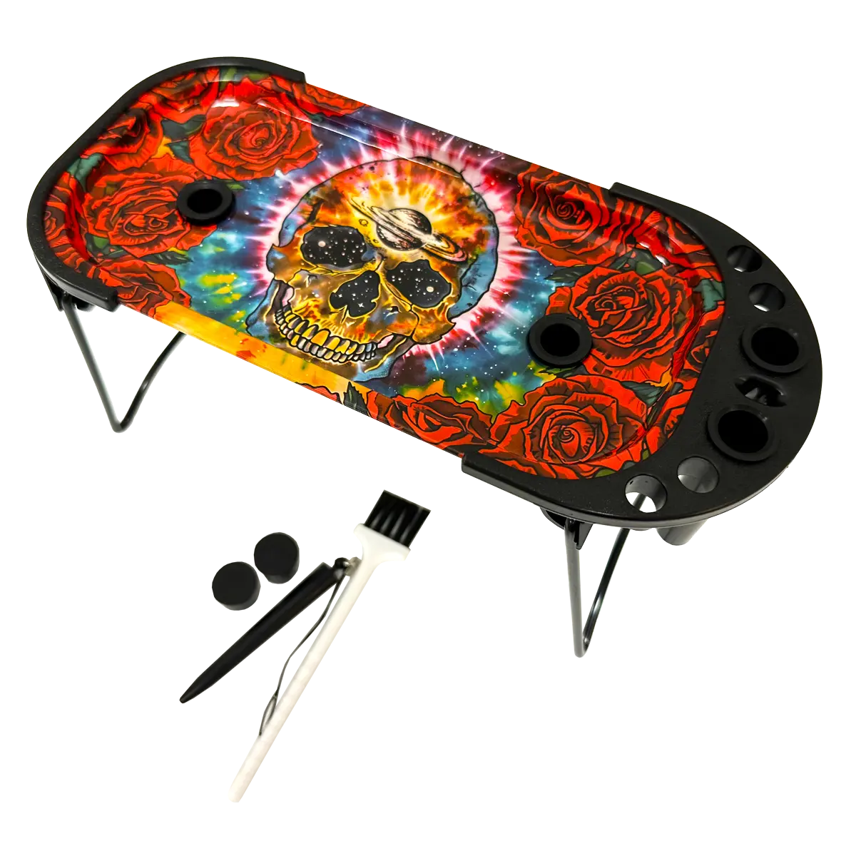 Folding Metal Tray Rolling Console - Store Surplus No Display - 6 Pieces Per Pack 25267L STORE SURPLUS