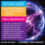 Car Charger Dual Port USB-A/USB-C 3.1-Amp Plasma Ball - 3 Pieces Per Pack 41786 GADGET GEAR