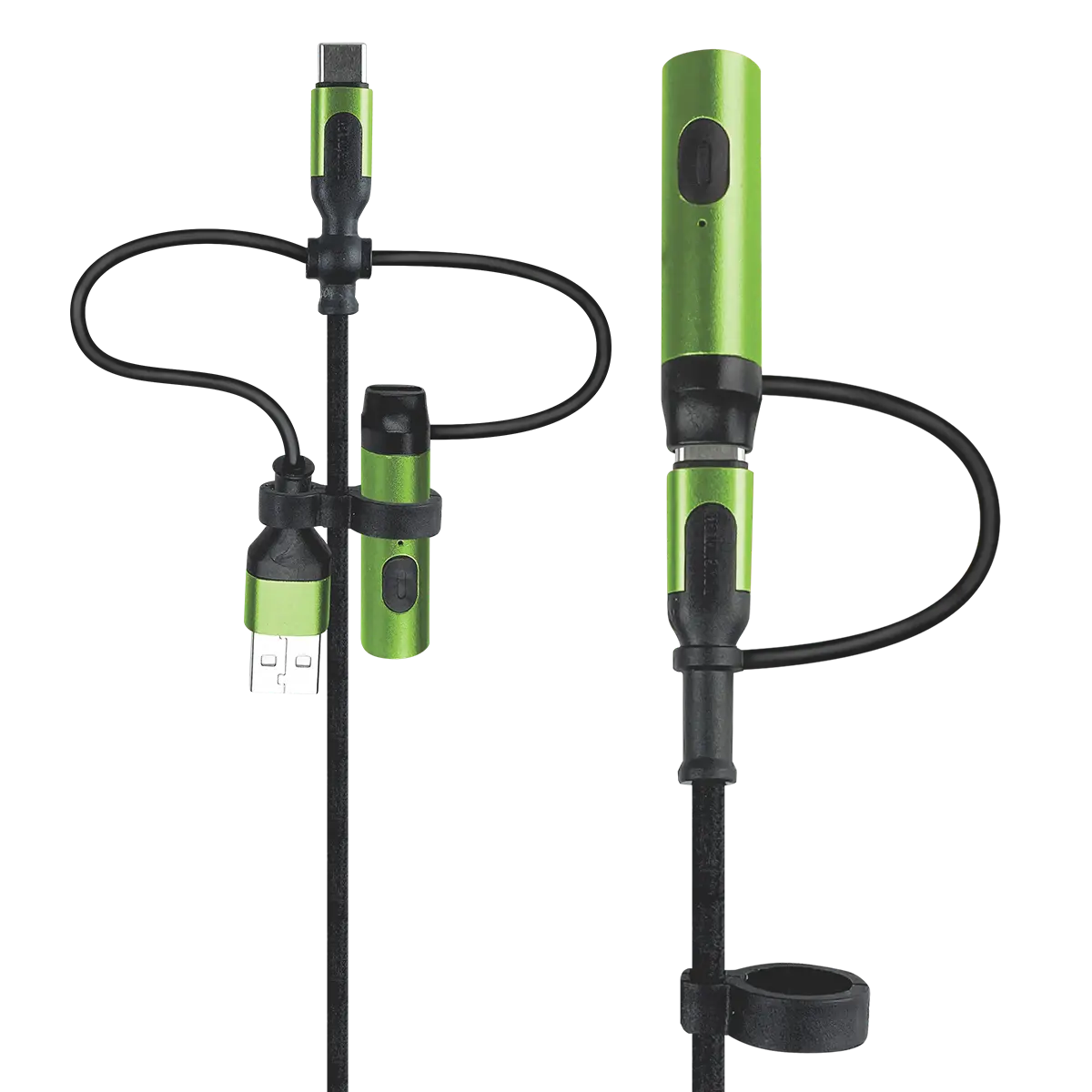 Multi-Tool Charging Cable Coil Lighter Flashlight Dual USB-C Ports with USB to USB-C - 6 Pieces Per Retail Ready Display 25318 WHOLESALE