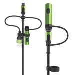 Multi-Tool Charging Cable Coil Lighter Flashlight Dual USB-C Ports with USB to USB-C - 6 Pieces Per Retail Ready Display 25318 WHOLESALE