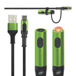 Multi-Tool Charging Cable Coil Lighter Flashlight Dual USB-C Ports with USB to USB-C - 6 Pieces Per Retail Ready Display 25318 WHOLESALE