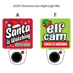 Christmas Cam Night Light AC Wall - 6 Pieces Per Retail Ready Display 25347 WHOLESALE