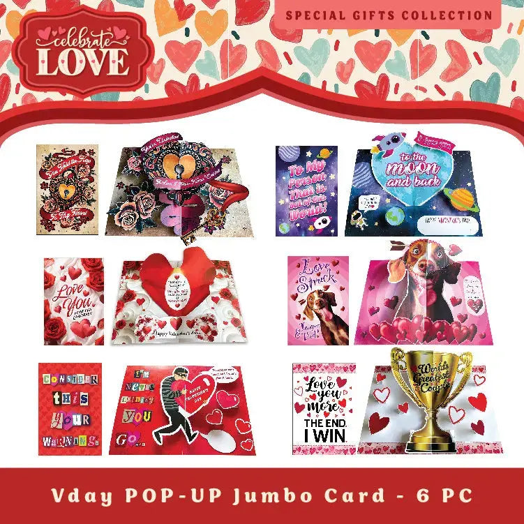 Valentine's Day Glass and Gift Assortment Floor Display - 57 Pieces Per Retail Ready Display 88573 - NOVELTY INC WHOLESALE
