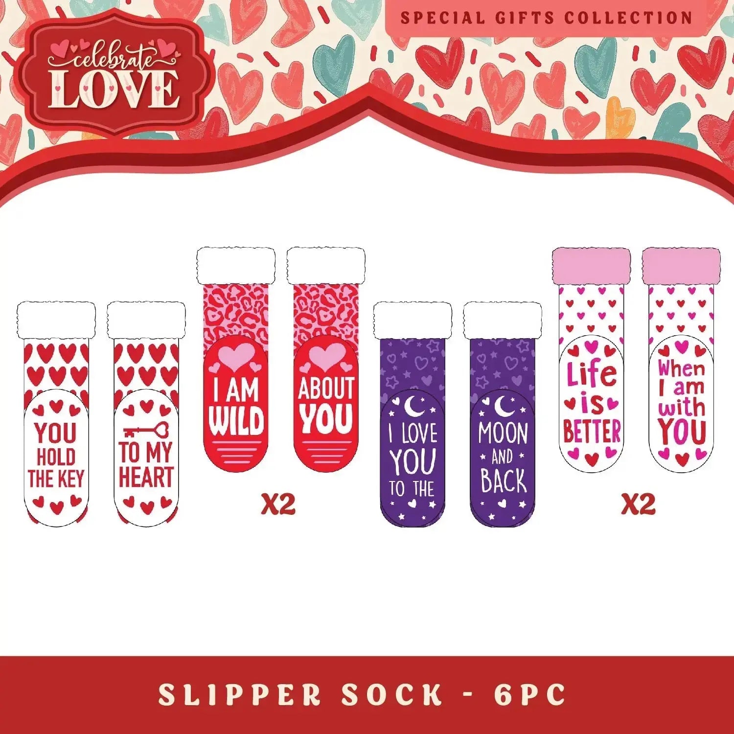 Valentine's Day Glass and Gift Assortment Floor Display - 57 Pieces Per Retail Ready Display 88573 - NOVELTY INC WHOLESALE