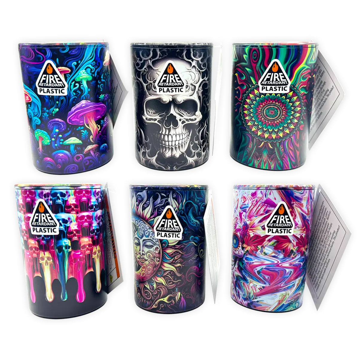 Full Print Butt Bucket Ashtray with LED Light - Store Surplus No Display - 6 Pieces Per Pack 25480L STORE SURPLUS