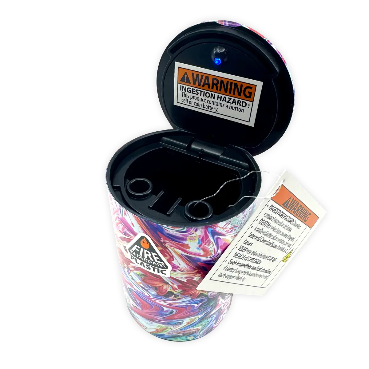 Full Print Butt Bucket Ashtray with LED Light - Store Surplus No Display - 6 Pieces Per Pack 25480L STORE SURPLUS