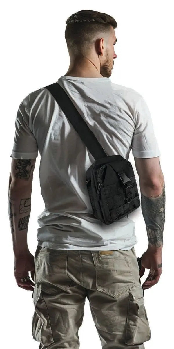 Mini MOLLE Tactical Sling Bag with Strap - 4 Pieces Per Retail Ready Display 25486 - NOVELTY INC WHOLESALE