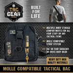 Mini MOLLE Tactical Sling Bag with Strap - 4 Pieces Per Retail Ready Display 25486 - NOVELTY INC WHOLESALE