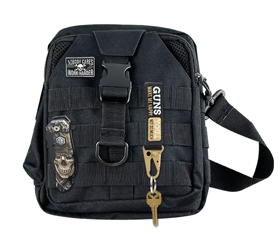 Mini MOLLE Tactical Sling Bag with Strap - 4 Pieces Per Retail Ready Display 25486 - NOVELTY INC WHOLESALE