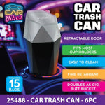 Mini Car Trash Can Accessory - 6 Pieces Per Retail Ready Display 25488 - NOVELTY INC WHOLESALE